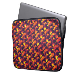 Old rusty plates in colours of ember and fire laptop sleeve