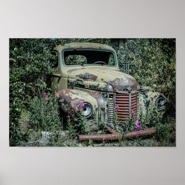 Old Rusty Scrap Car Poster (Front)