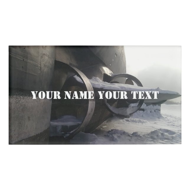 Old rusty submarine name tag (Front)
