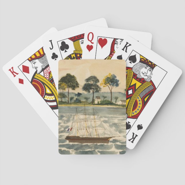 Old Sailing Ship Classic Playing Cards (Back)