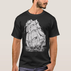 Old sailing ship sailing T-Shirt
