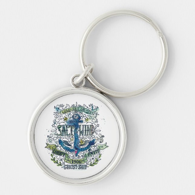 Old Sailor Anchor Poster Key Ring (Front)