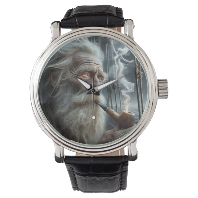 Old Sailor Smoking a Pipe Watch (Front)