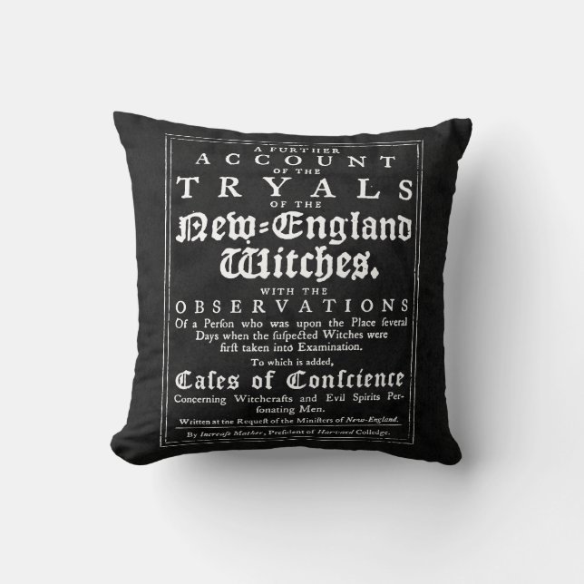 Old Salem Witch Trials Cushion (Front)