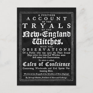 Old Salem Witch Trials Postcard