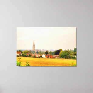 Old Salisbury Cathedral, Salisbury, Wiltshire, UK Canvas Print