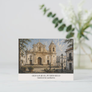 Old San Juan Postcard Catedral San Juan Bautista