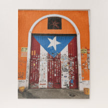 Old San Juan Puerto Rican Flag Street Art Door
