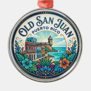 Old San Juan Puerto Rico Metal Tree Decoration