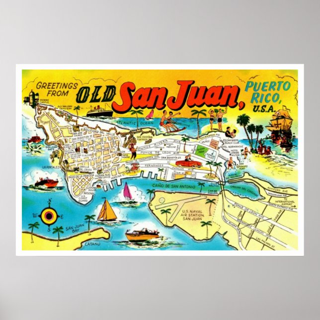 Old San Juan Puerto Rico Poster (Front)