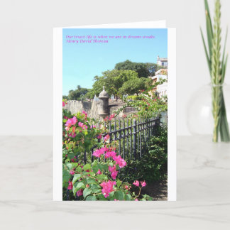 Old San Juan with quote card