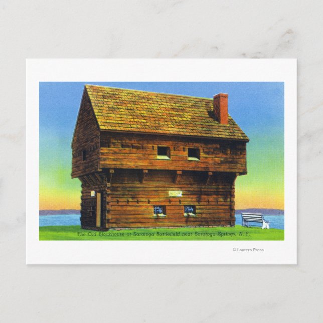 Old Saratoga Battlefield Blockhouse Exterior Postcard (Front)