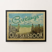 Old Saybrook Beach Vintage Travel