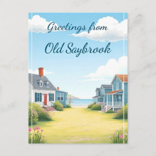 Old Saybrook, Connecticut – Coastal Historic Homes Postcard