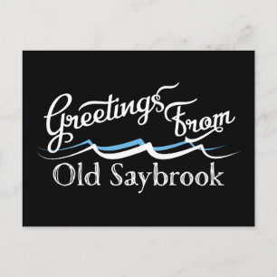 Old Saybrook Water Waves Postcard