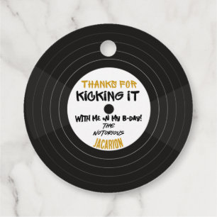 Old School 90's Hip Hop Birthday/Baby Shower Favour Tags