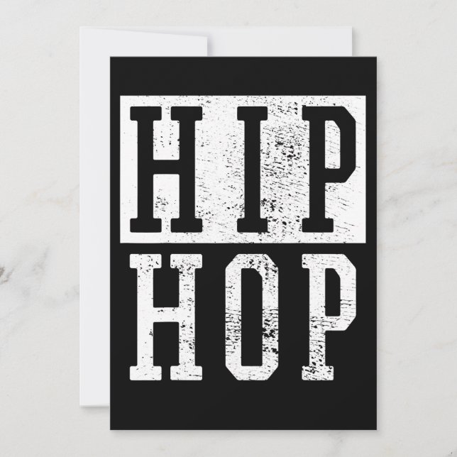 Old School 90s Nineties Hip Hop Rap Damiseta Holiday Card (Front)