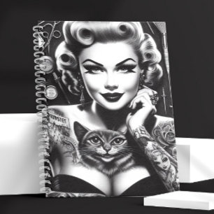 Old School Alternative Tattooed Girl Notebook