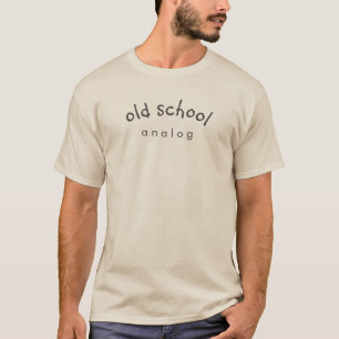 Old School Analogue Sand Colour T-Shirt