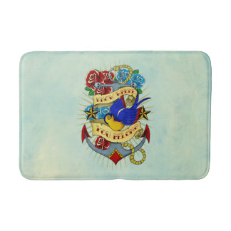 Old School Anchor Bath Mat