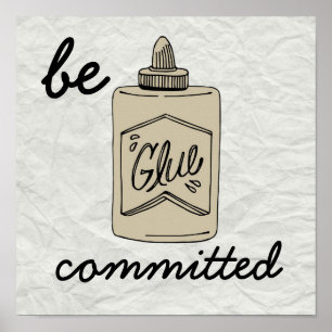 Old School "Be Committed" Poster