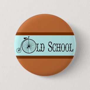 Old School Bicycle Penny Farthing 6 Cm Round Badge