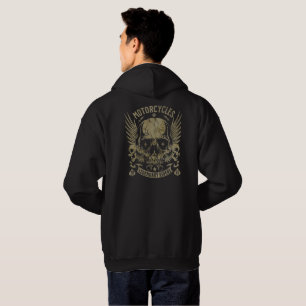 Old School Biker Emblem Custom Motorcycle Hoodie