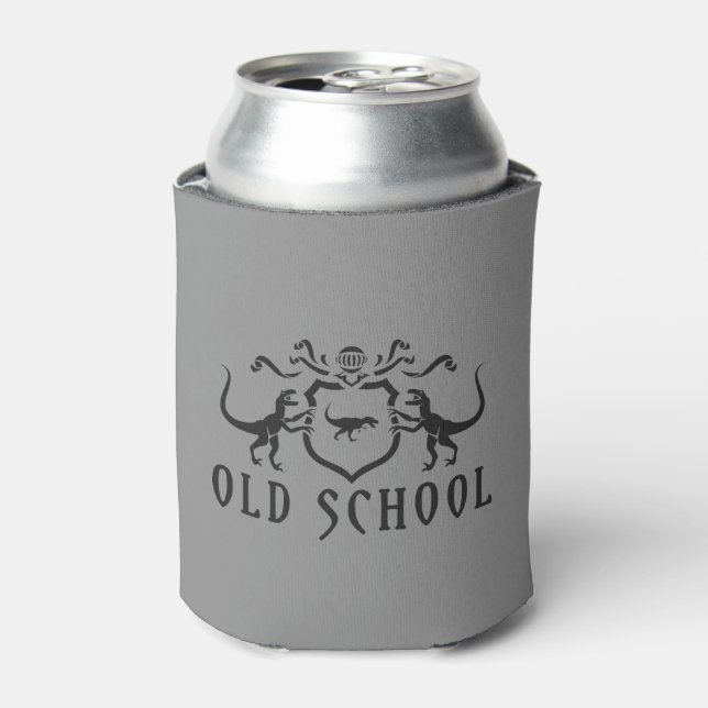 Old School Black Design Can Cooler (Can Front)