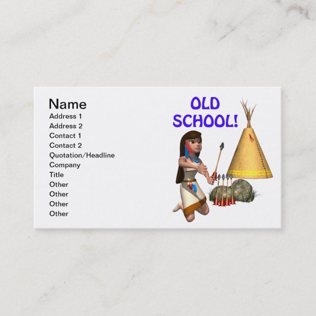 Old School Business Card (Front)