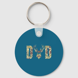 Old School Camo Dad Hunting Key Ring