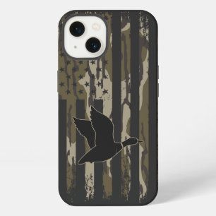 Old School Camo Duck Hunting American USA Flag iPhone 13 Case