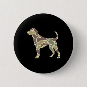 Old School Camo Hunting Dog 6 Cm Round Badge