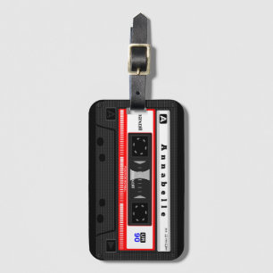 Old School Cassette Personalise Luggage Tag