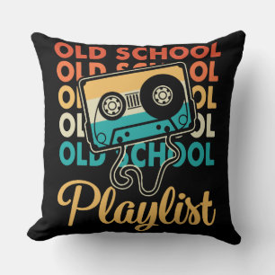 Old School Cassette Tape Retro Design Cushion