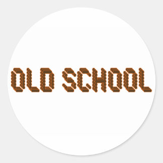 Old School Classic Round Sticker