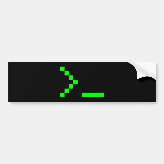 Old School Computer Text Input Prompt Bumper Sticker (Front)