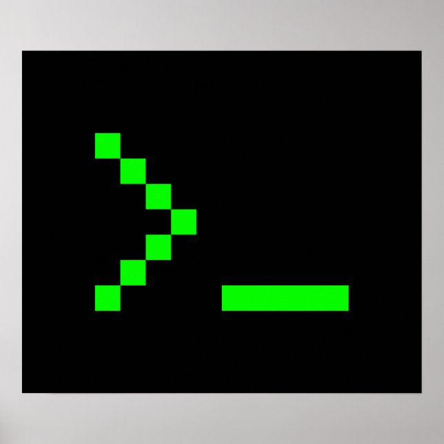 Old School Computer Text Input Prompt Poster (Front)