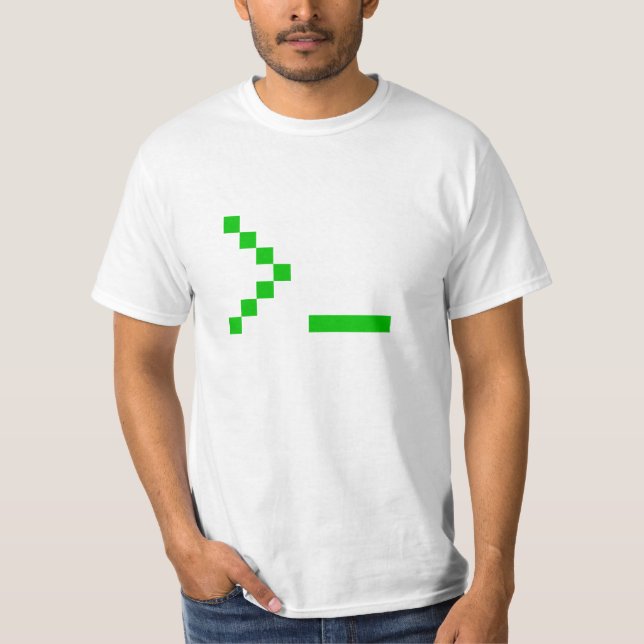 Old School Computer Text Input Prompt T-Shirt (Front)