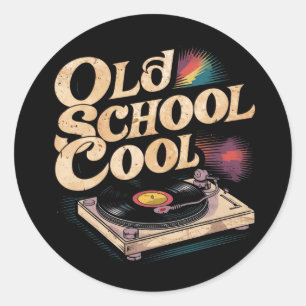 Old School Cool Classic Round Sticker
