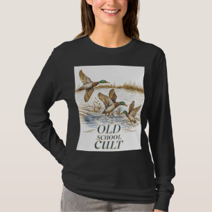 Old School Cult – Vintage Mallard Ducks in Flight  T-Shirt