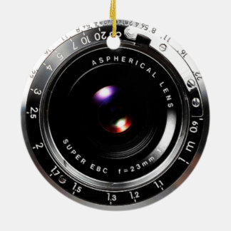 Old School Film Camera Ceramic Tree Decoration