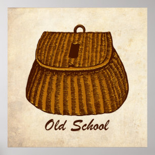 Old School Fishing Creel Poster