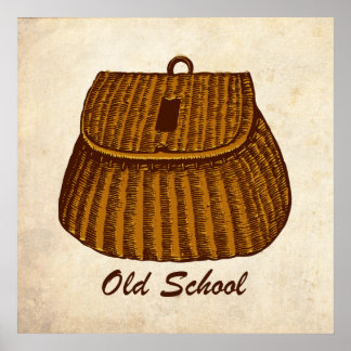 Old School Fishing Creel Poster