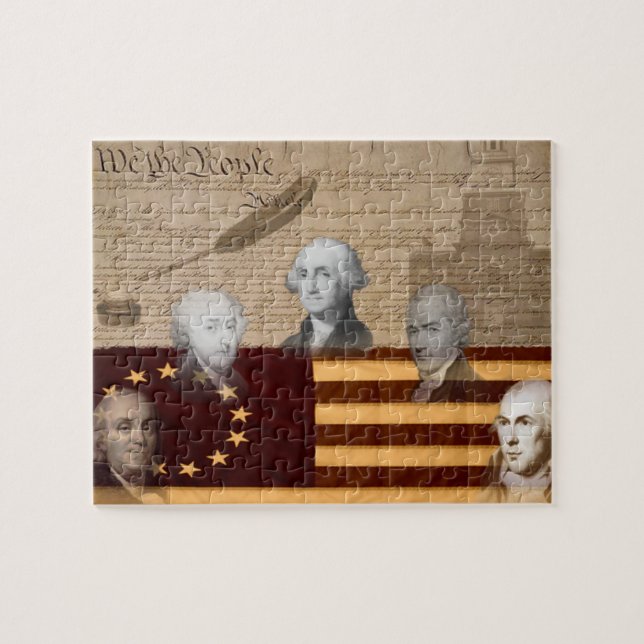 OLD SCHOOL FOUNDING FATHERS JIGSAW PUZZLE (Horizontal)