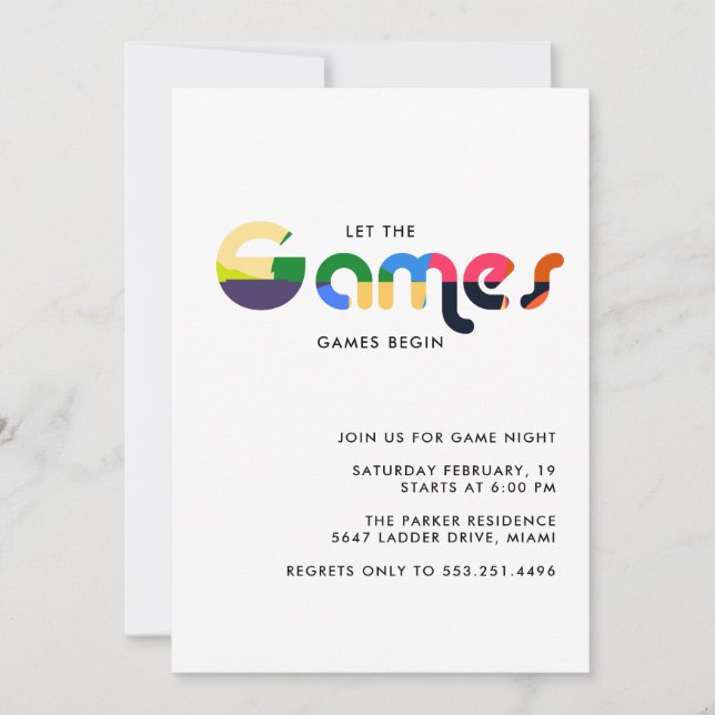 Old School Game Night | Board Games (Front)