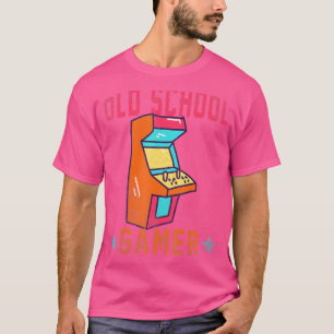 Old School Gamer Arcade Nerd Quote Hobby Art T-Shirt