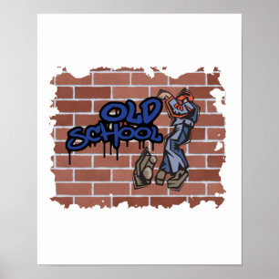 old school graffiti  design poster