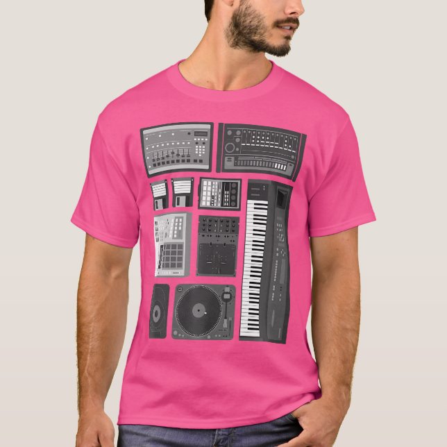 Old School Hip Hop Rap Music Beat Maker T-Shirt (Front)
