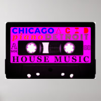 Old school house music inspired purple cassette