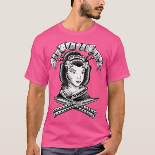 Old School Japanese Geisha Tattoo Design  T-Shirt